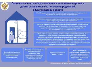 Основные аспекты предоставления жилья детям - сиротам и детям, оставшимся без попечения родителей, в Белгородской области